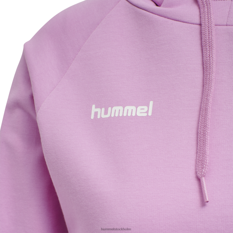 se Hummel kvinnor hmlgo hoodie i bomull LL40V3905 \"huvtröja med chevronärmar\"
