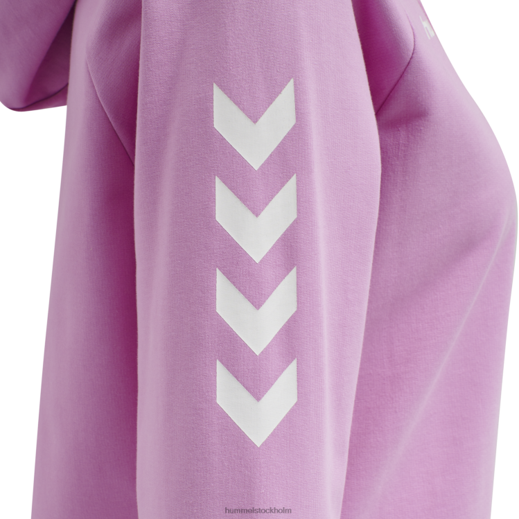 se Hummel kvinnor hmlgo hoodie i bomull LL40V3905 \"huvtröja med chevronärmar\"