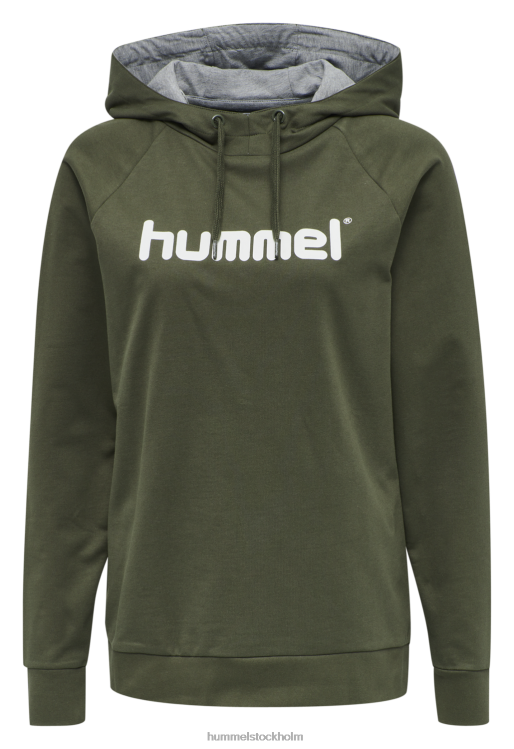 se Hummel kvinnor hmlgo hoodie med logotyp i bomull LL40V3782 \"Kläder\"