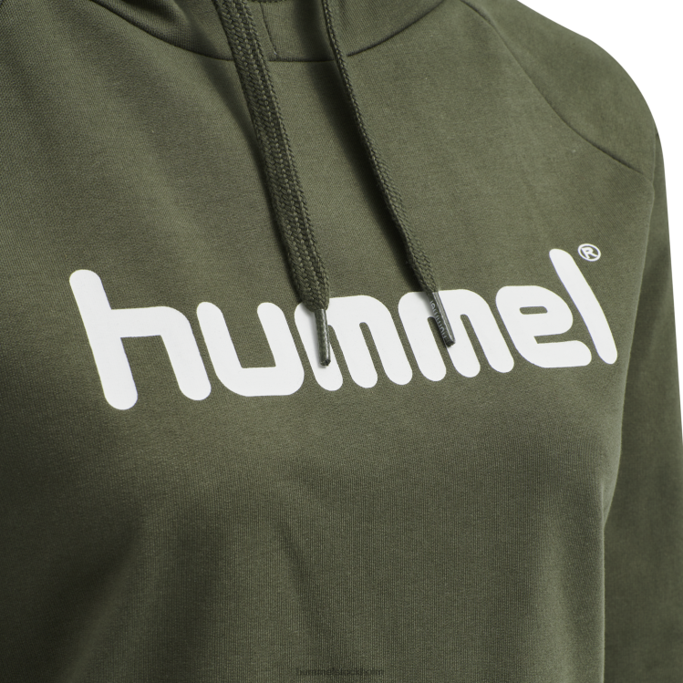 se Hummel kvinnor hmlgo hoodie med logotyp i bomull LL40V3782 \"Kläder\"