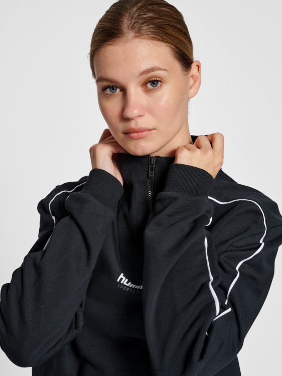 se Hummel kvinnor hmllgc wesley sweatshirt med halv zip LL40V351 \"jacka med halv dragkedja\"