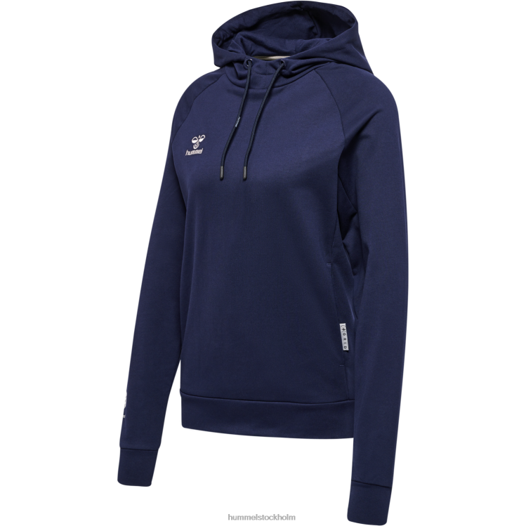se Hummel kvinnor hmlmove grid hoodie i bomull LL40V2418 "huvtröja i bomullsblandning"