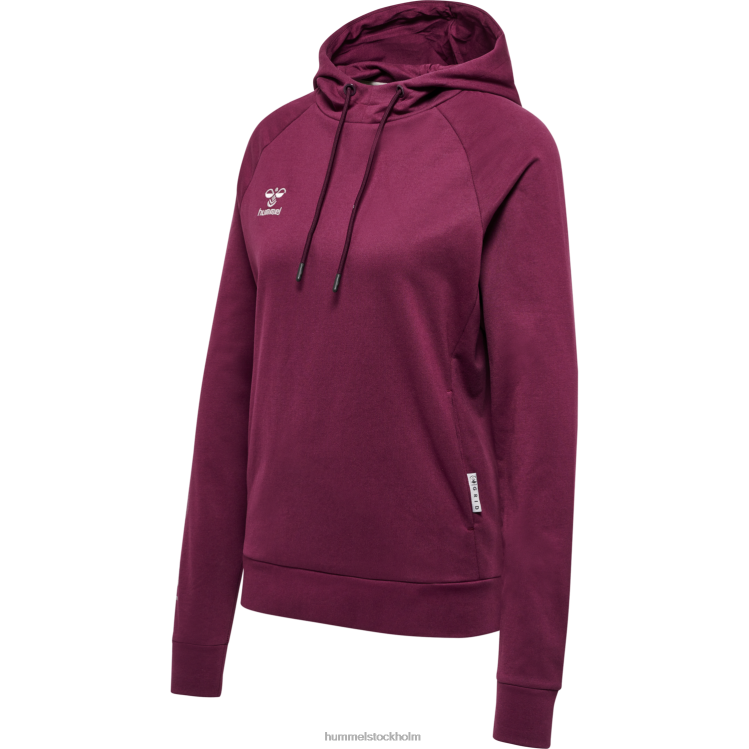 se Hummel kvinnor hmlmove grid hoodie i bomull LL40V3171 "huvtröja i bomullsblandning"