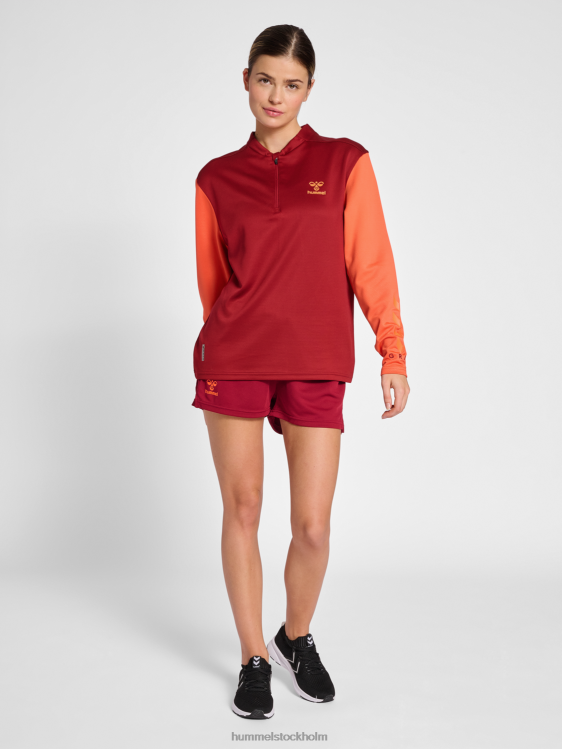 se Hummel kvinnor hmlongrid 1/2 zip poly sweat wo LL40V2656 \"tröja med dragkedja\"