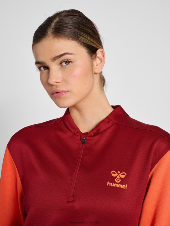 se Hummel kvinnor hmlongrid 1/2 zip poly sweat wo LL40V2656 \"tröja med dragkedja\"