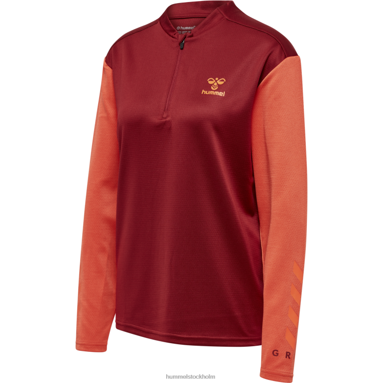 se Hummel kvinnor hmlongrid 1/2 zip poly sweat wo LL40V2656 \"tröja med dragkedja\"