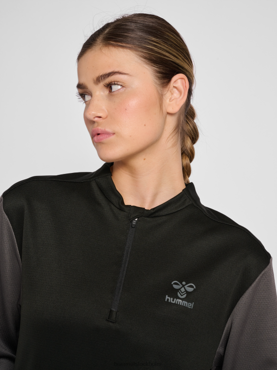 se Hummel kvinnor hmlongrid 1/2 zip poly sweat wo LL40V2696 \"tröja med dragkedja\"
