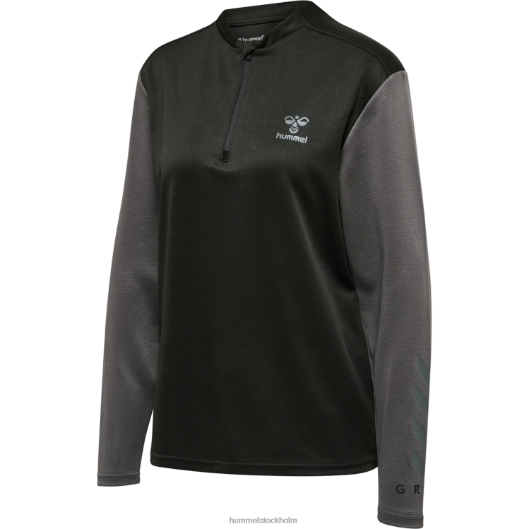se Hummel kvinnor hmlongrid 1/2 zip poly sweat wo LL40V2696 \"tröja med dragkedja\"