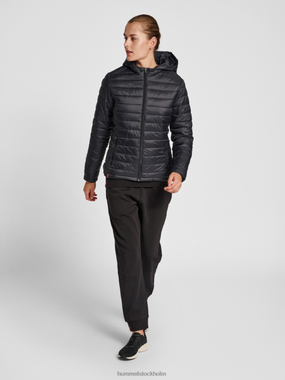 se Hummel kvinnor hmlröd quiltad huvajacka LL40V2867 \"quiltad jacka med huva\"