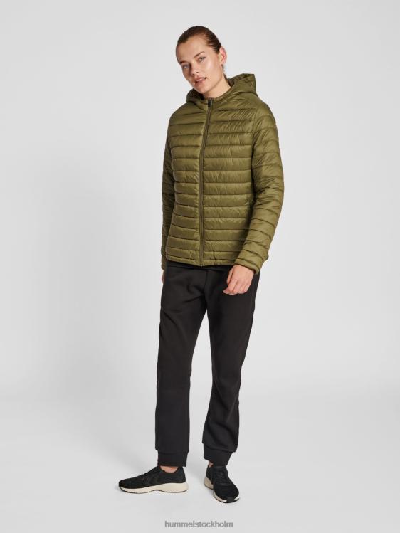 se Hummel kvinnor hmlröd quiltad huvajacka LL40V2868 \"quiltad jacka med huva\"