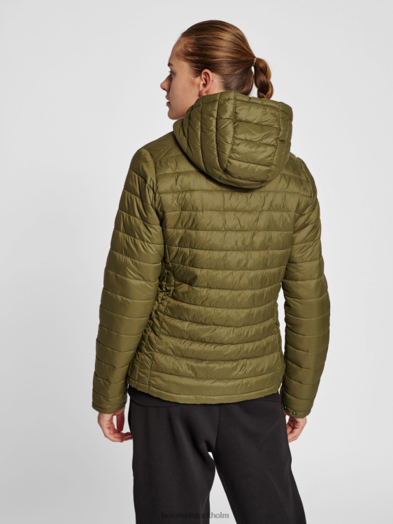 se Hummel kvinnor hmlröd quiltad huvajacka LL40V2868 \"quiltad jacka med huva\"