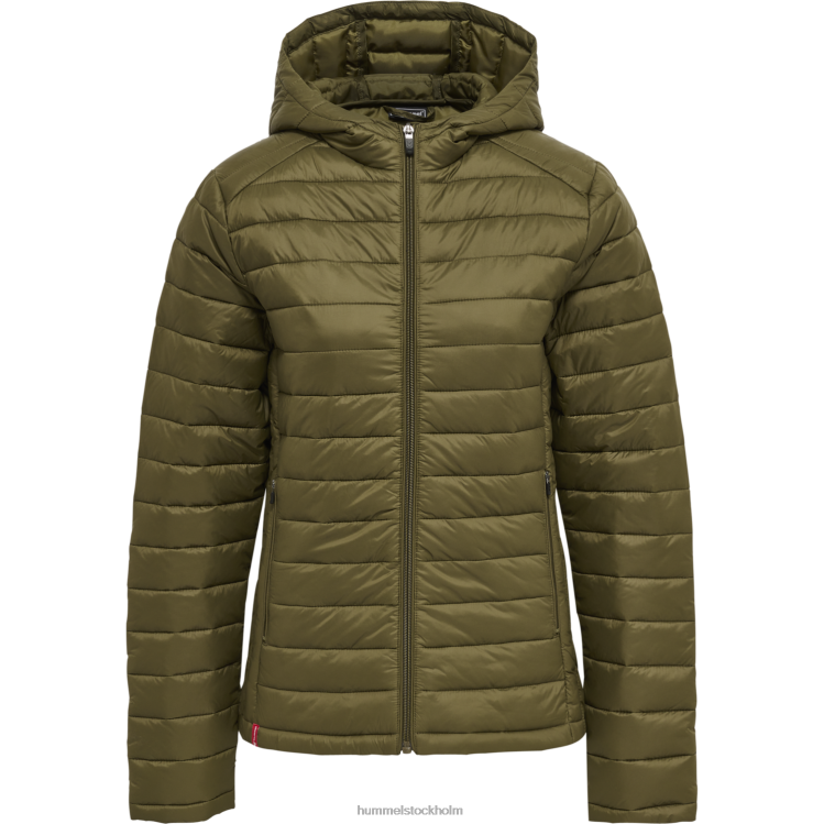 se Hummel kvinnor hmlröd quiltad huvajacka LL40V2868 \"quiltad jacka med huva\"