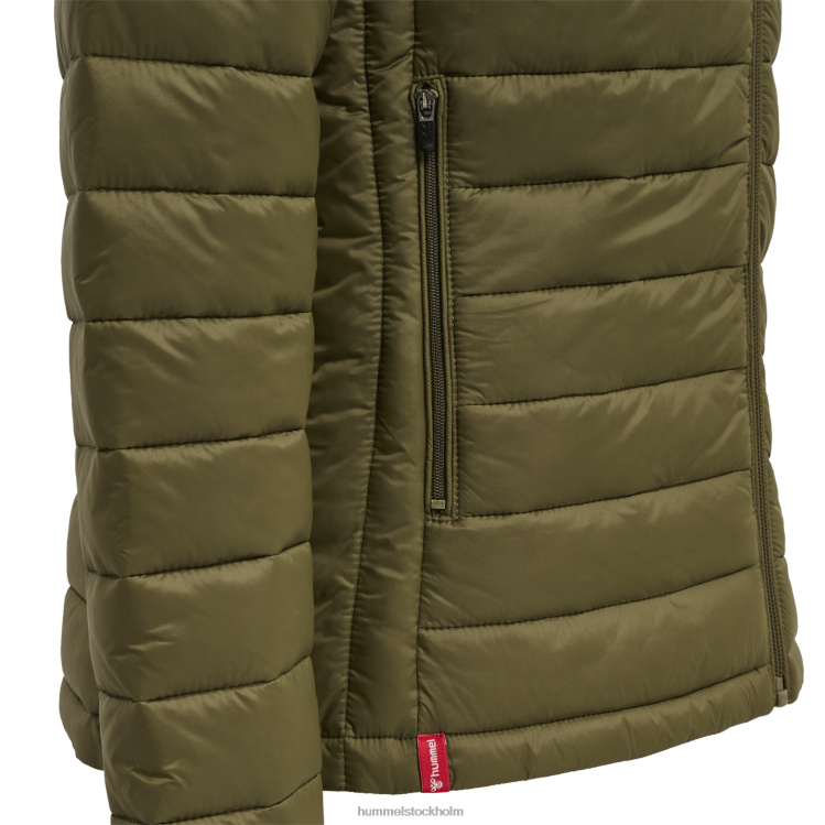 se Hummel kvinnor hmlröd quiltad huvajacka LL40V2868 \"quiltad jacka med huva\"
