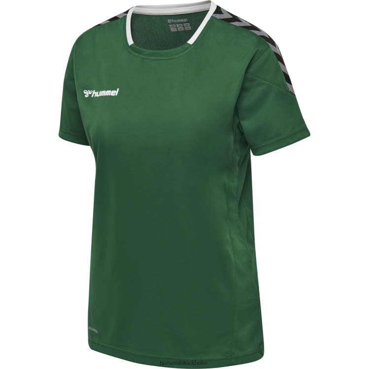 se Hummel kvinnor hmautentisk poly jersey s/s LL40V3730 \"sporttröja med chevrons\"