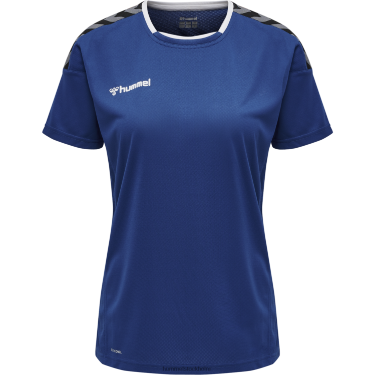 se Hummel kvinnor hmautentisk poly jersey s/s LL40V3740 \"sporttröja med chevrons\"