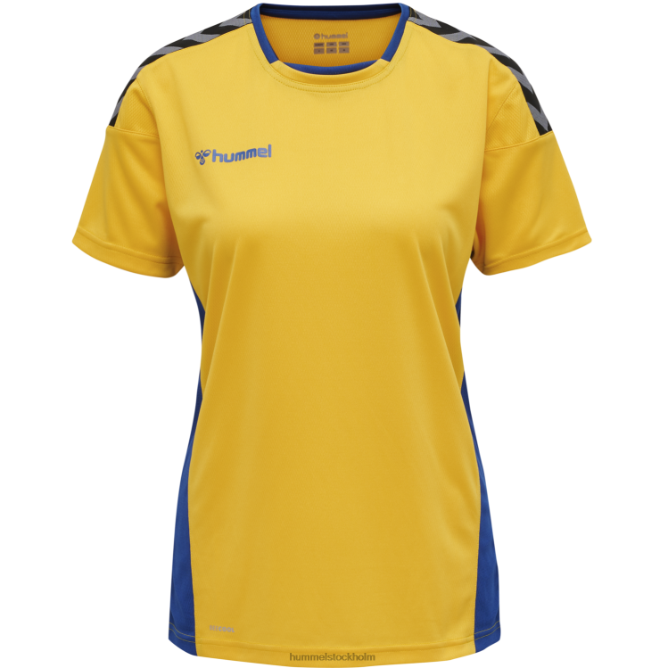 se Hummel kvinnor hmautentisk poly jersey s/s LL40V3752 \"sporttröja med chevrons\"