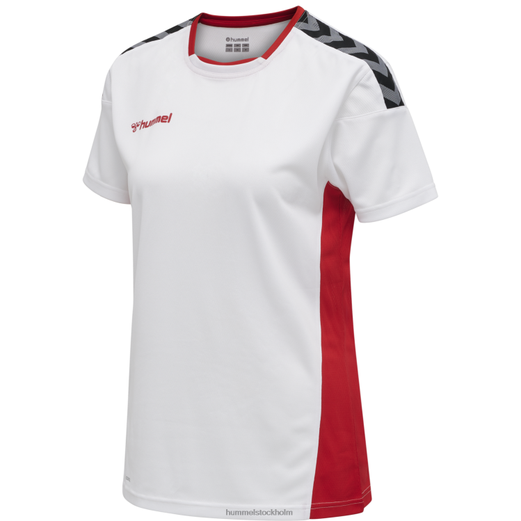 se Hummel kvinnor hmautentisk poly jersey s/s LL40V3760 \"sporttröja med chevrons\"