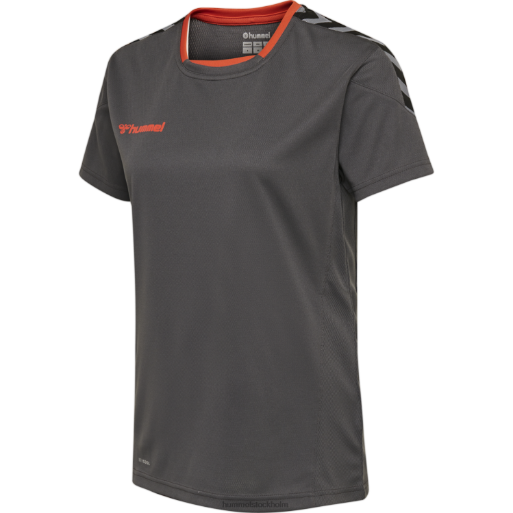 se Hummel kvinnor hmautentisk poly jersey s/s LL40V3784 "sporttröja med chevrons"