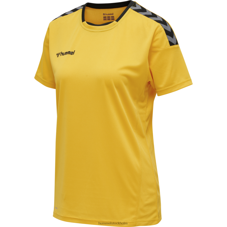 se Hummel kvinnor hmautentisk poly jersey s/s LL40V3802 \"sporttröja med chevrons\"