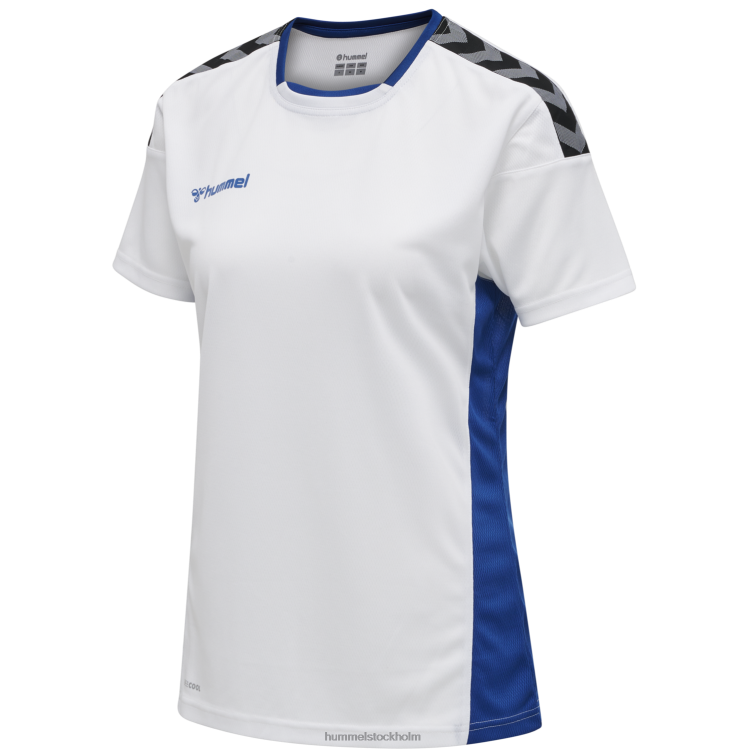 se Hummel kvinnor hmautentisk poly jersey s/s LL40V3820 \"sporttröja med chevrons\"