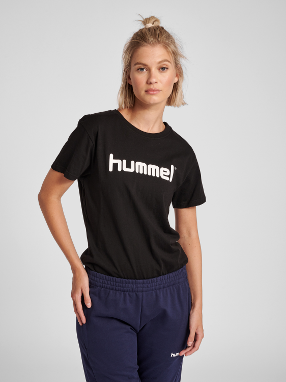 se Hummel kvinnor hmlgo t-shirt med logotyp i bomull s/s LL40V3591 "Kläder"