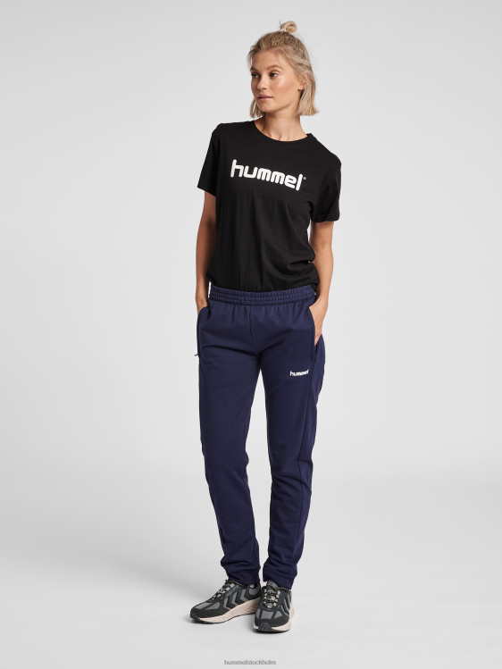 se Hummel kvinnor hmlgo t-shirt med logotyp i bomull s/s LL40V3591 \"Kläder\"