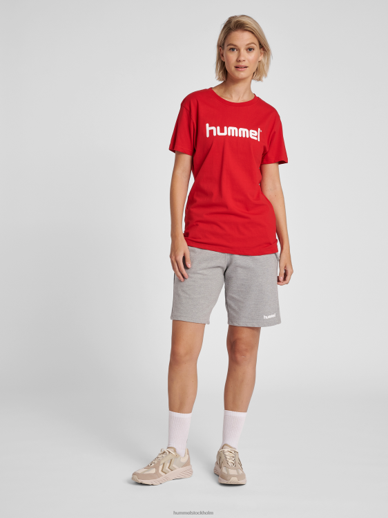 se Hummel kvinnor hmlgo t-shirt med logotyp i bomull s/s LL40V3780 \"Kläder\"