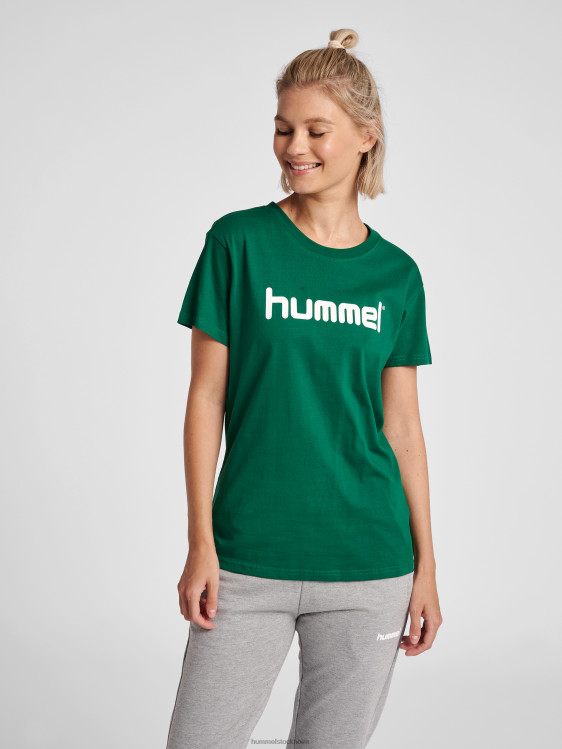 se Hummel kvinnor hmlgo t-shirt med logotyp i bomull s/s LL40V3886 "Kläder"