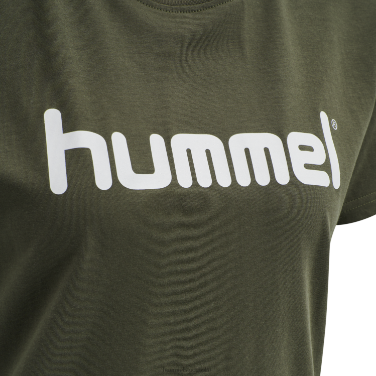 se Hummel kvinnor hmlgo t-shirt med logotyp i bomull s/s LL40V3934 \"Kläder\"