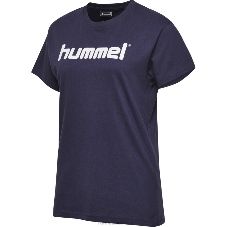 se Hummel kvinnor hmlgo t-shirt med logotyp i bomull s/s LL40V3935 \"Kläder\"