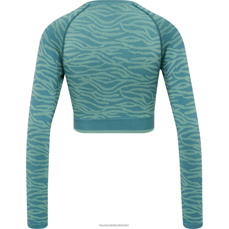 se Hummel kvinnor hmlmt saga seamless crop t-shirt ls LL40V2620 \"avskuren långärmad t-shirt\"
