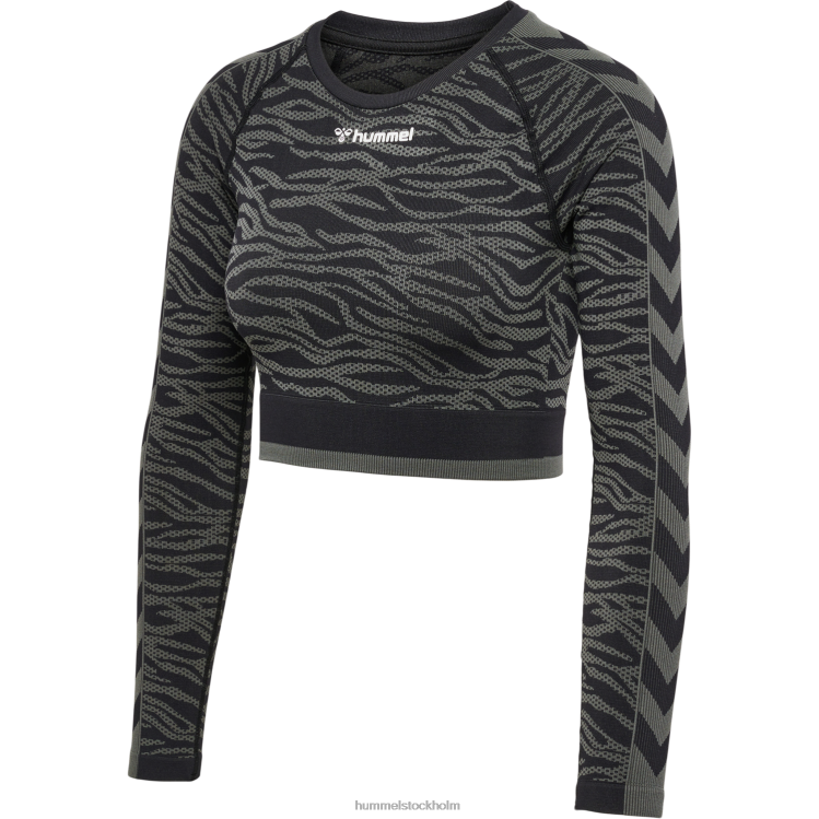 se Hummel kvinnor hmlmt saga seamless crop t-shirt ls LL40V2686 \"avskuren långärmad t-shirt\"