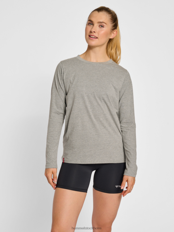 se Hummel kvinnor hmlröd basic t-shirt l/s LL40V3146 "långärmad t-shirt"