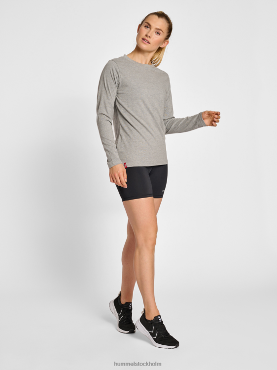 se Hummel kvinnor hmlröd basic t-shirt l/s LL40V3146 \"långärmad t-shirt\"