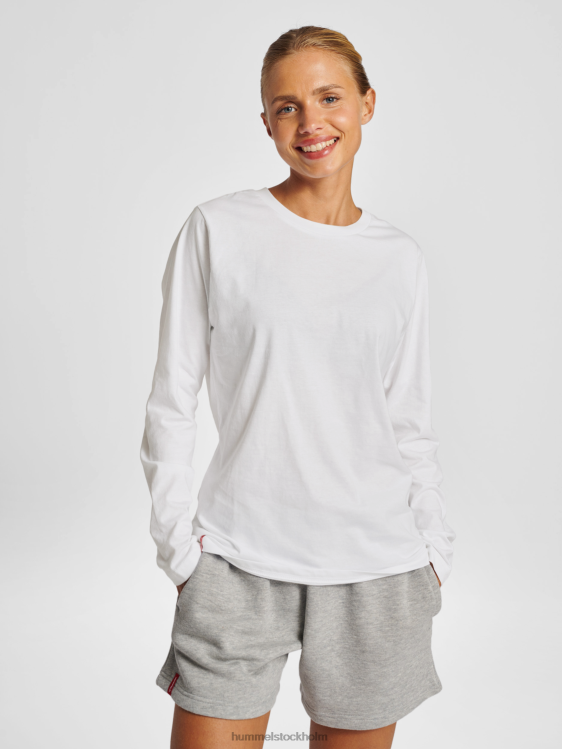 se Hummel kvinnor hmlröd basic t-shirt l/s LL40V3464 "långärmad t-shirt"