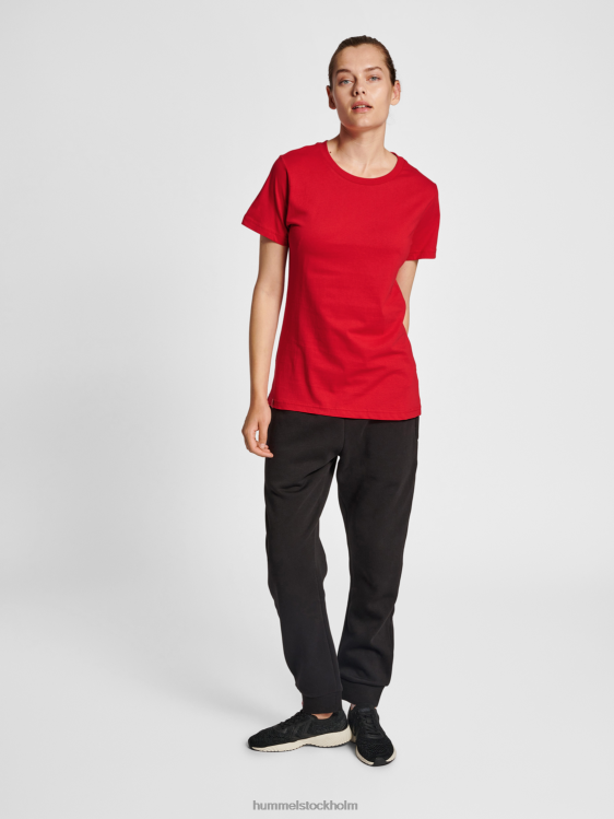se Hummel kvinnor hmlröd basic t-shirt s/s LL40V2933 \"kortärmad t-shirt\"