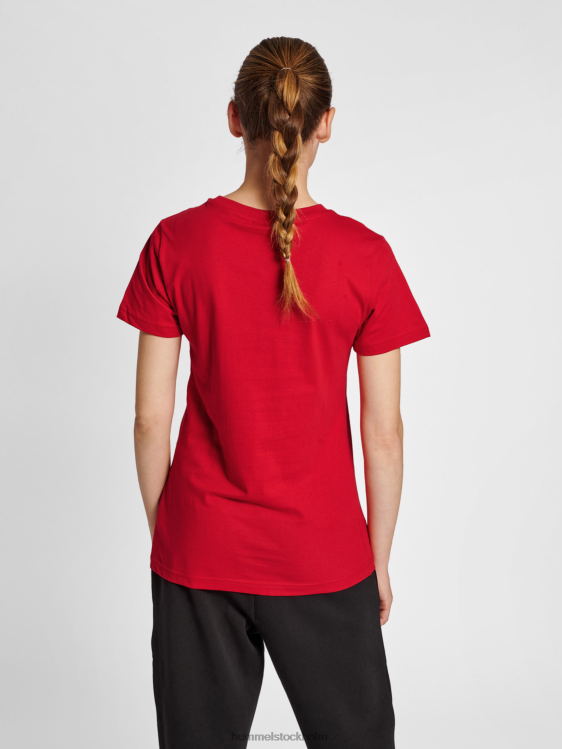 se Hummel kvinnor hmlröd basic t-shirt s/s LL40V2933 \"kortärmad t-shirt\"