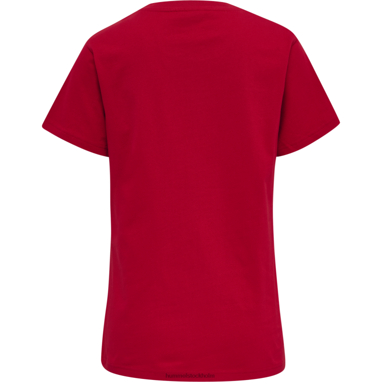 se Hummel kvinnor hmlröd basic t-shirt s/s LL40V2933 \"kortärmad t-shirt\"