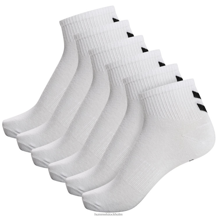se Hummel kvinnor hmlchevron 6-pack mid cut strumpor LL40V961 "mellanskurna strumpor 6-pack"