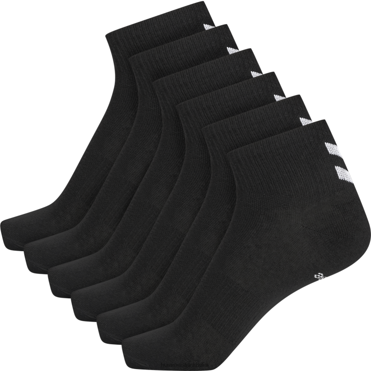 se Hummel kvinnor hmlchevron 6-pack mid cut strumpor LL40V964 "mellanskurna strumpor 6-pack"