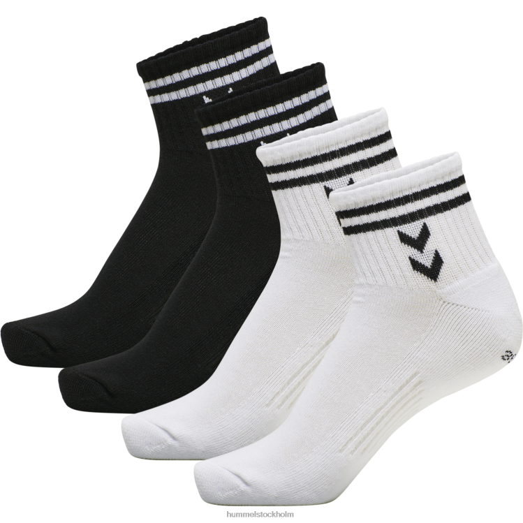 se Hummel kvinnor hmlstripe 4-pack mid cut strumpor mix LL40V1375 "mellanskurna strumpor 4-pack"
