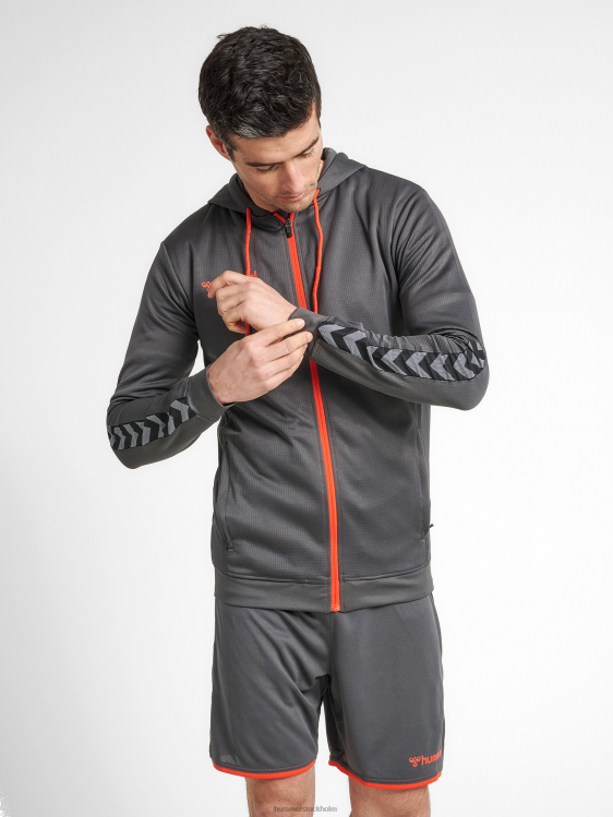 se Hummel män hmautentic hoodie i poly zip LL40V1397 "huvtröja med dragkedja"