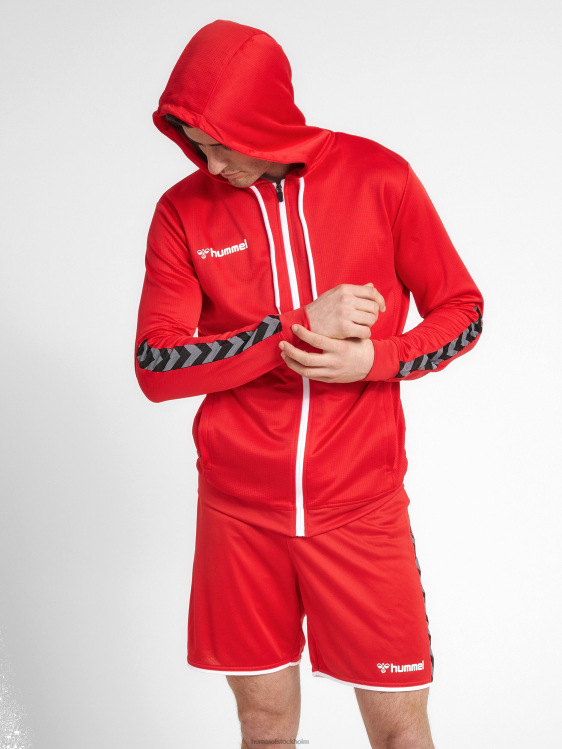 se Hummel män hmautentic hoodie i poly zip LL40V1418 "huvtröja med dragkedja"