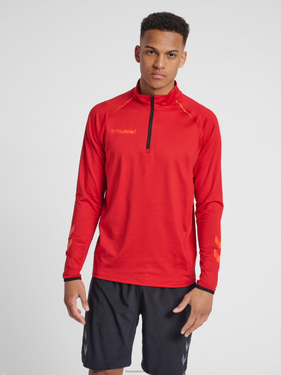 se Hummel män hmlauuthentic pro halv zip sweat LL40V1419 "halv zip svett"