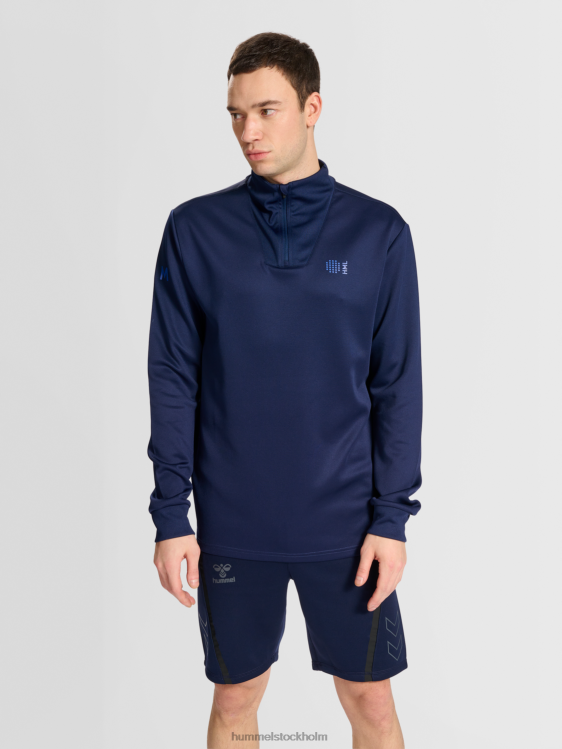 se Hummel män hmlcourt halv zip l/s LL40V194 "halv dragkedja"