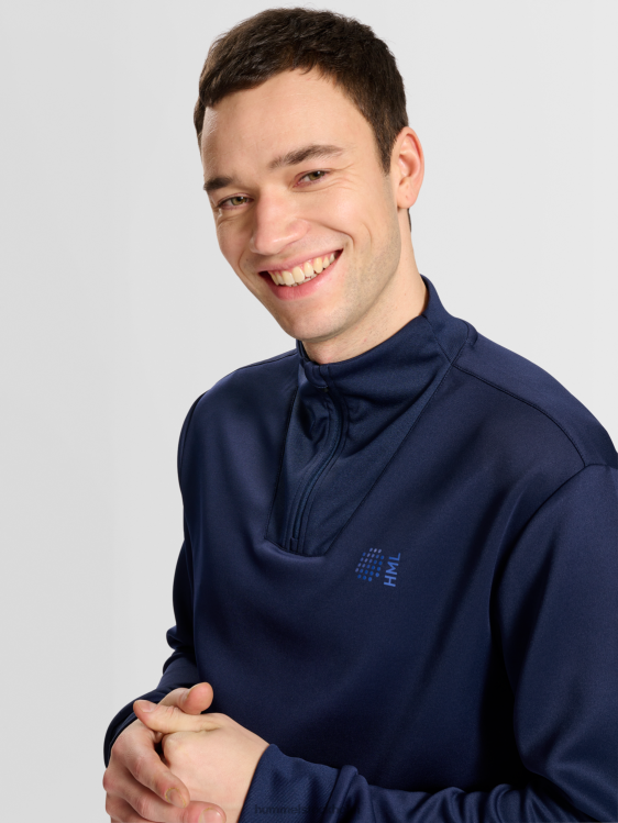 se Hummel män hmlcourt halv zip l/s LL40V194 \"halv dragkedja\"