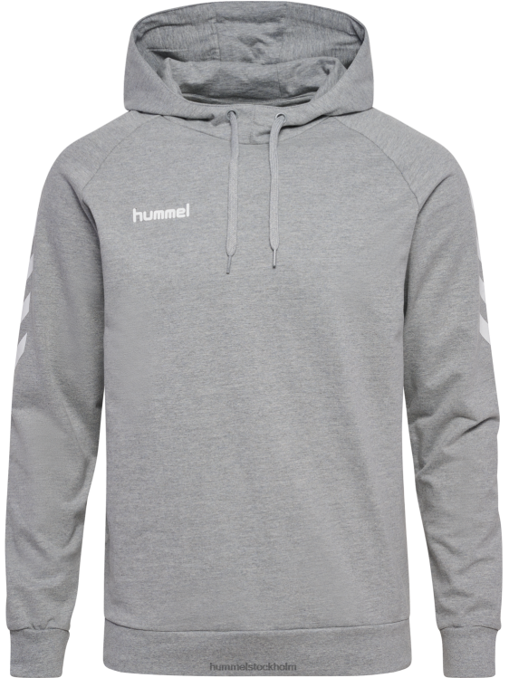 se Hummel män hmlgo hoodie i bomull LL40V1348 \"huvtröja med chevronärmar\"