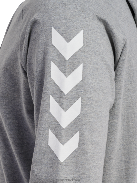 se Hummel män hmlgo hoodie i bomull LL40V1348 \"huvtröja med chevronärmar\"