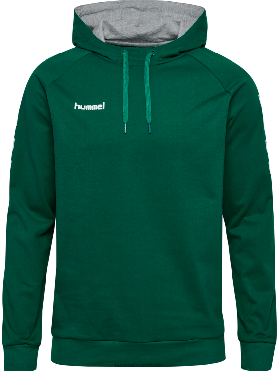 se Hummel män hmlgo hoodie i bomull LL40V1389 \"huvtröja med chevronärmar\"