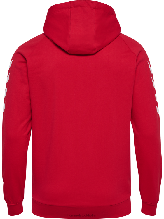 se Hummel män hmlgo hoodie i bomull LL40V1394 \"huvtröja med chevronärmar\"